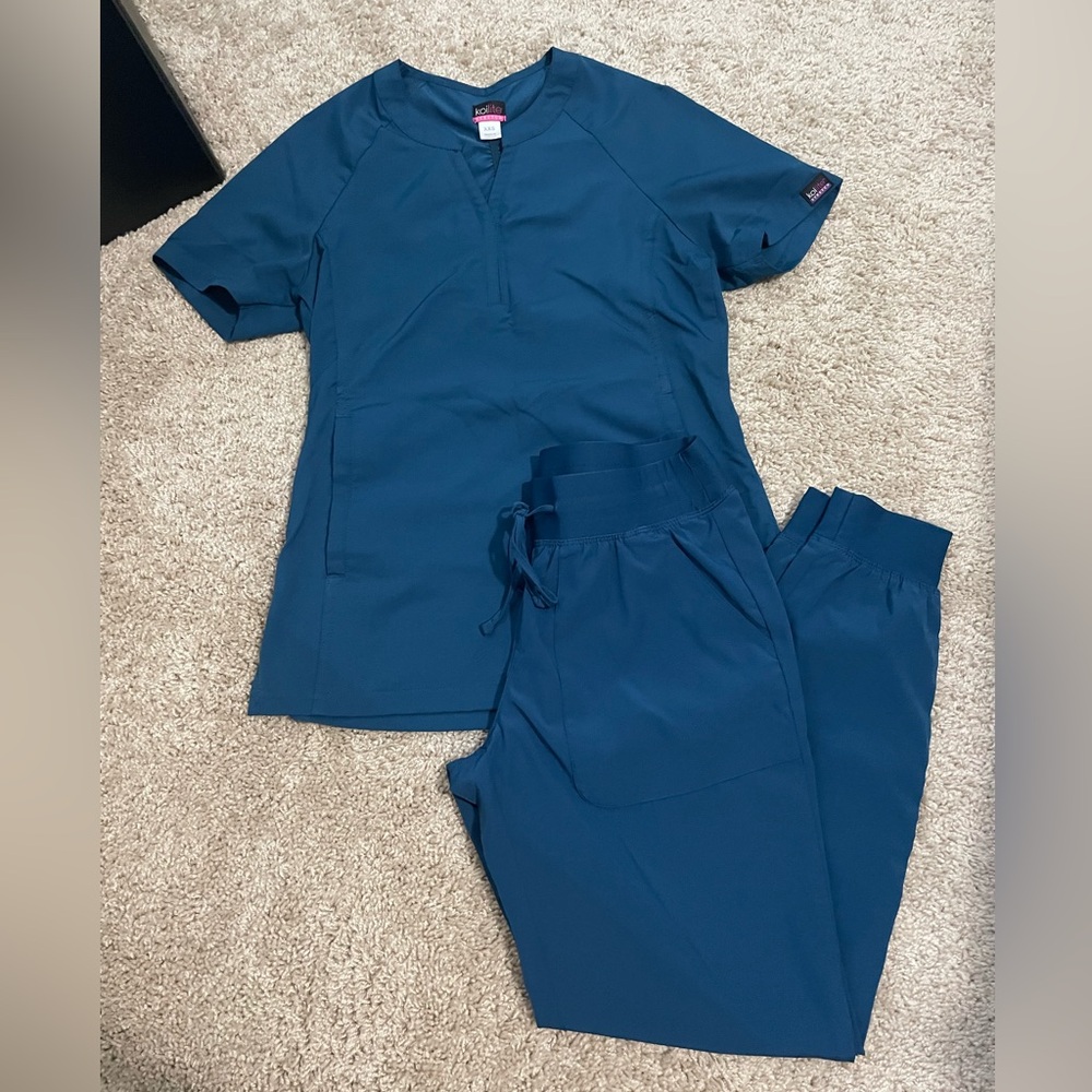Teal Blue Scrub Set xxs/xs
